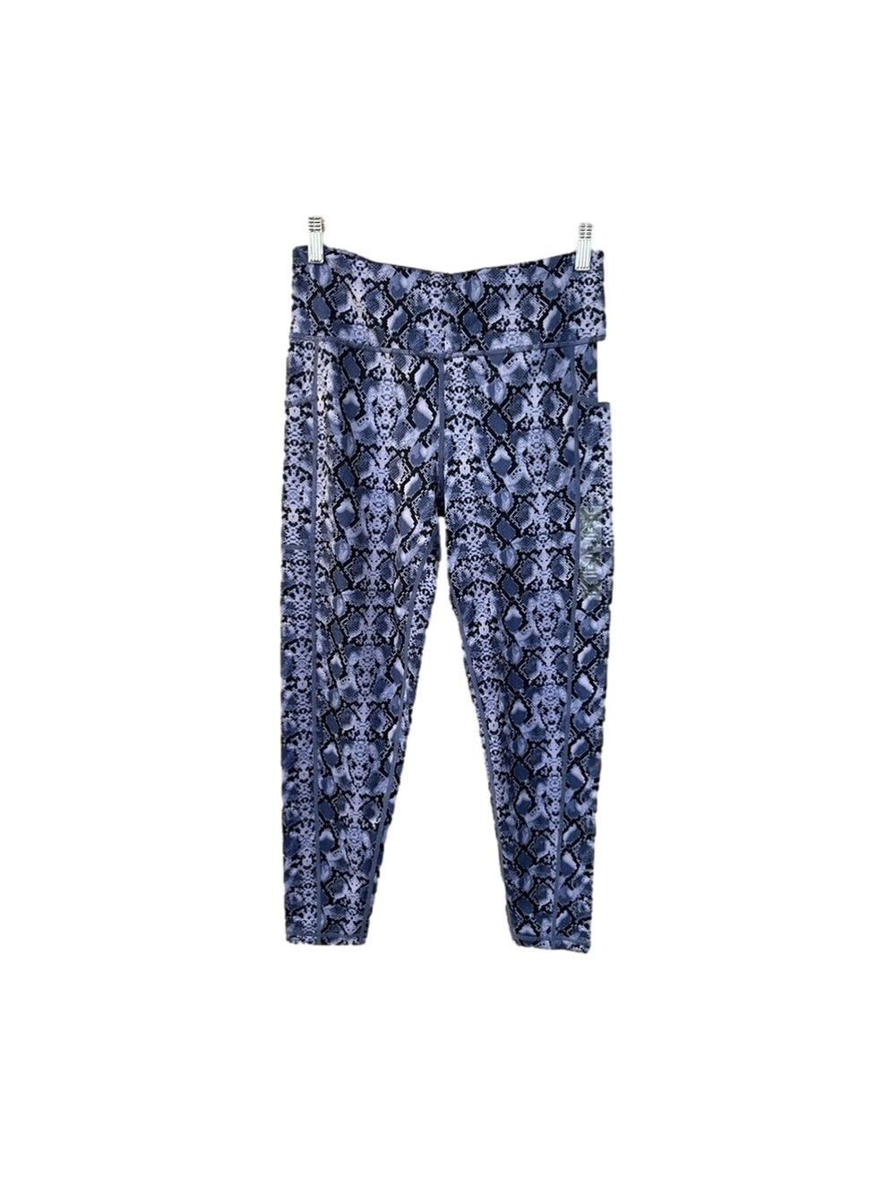 Ideology Womens Snake Print Fitness Athletic Leggings Purple Size: Medium